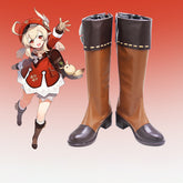 Genshin Impact Klee Brown Cosplay Shoes Boots Halloween Carnival Props